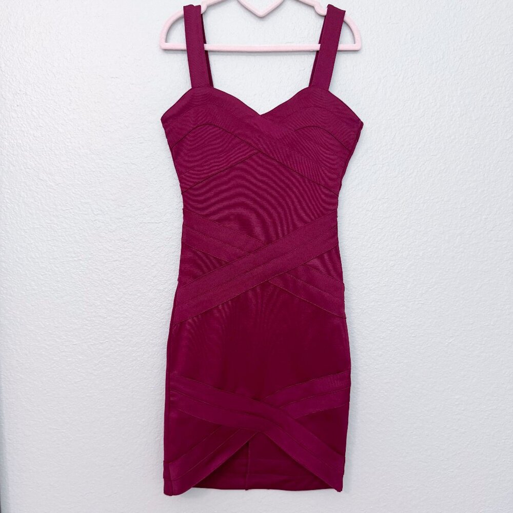 H&M Divided Burgandy Bandage Dress - sz 2